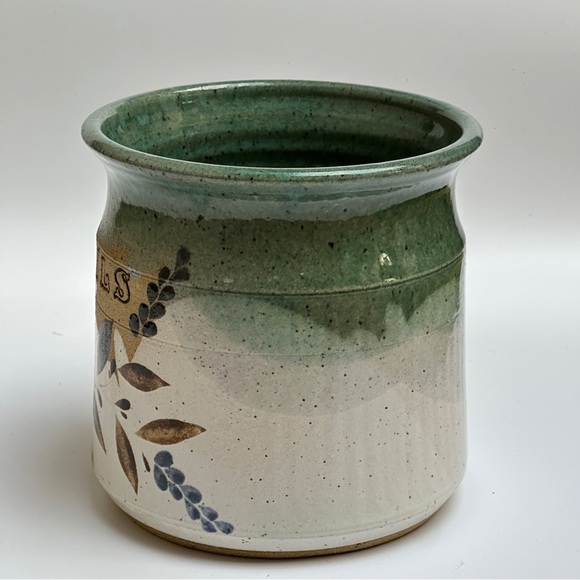 Vintage 1983 Studio Pottery Utensil Holder Hawaii Signed - Picture 2 of 7